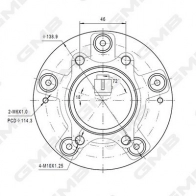 Ступица колеса GMB 1440312122 T MML7 GH35210A - Изображение 2