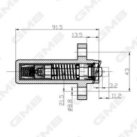 Паразитный обводной ролик ремня ГРМ GMB GHAT-115 D ZACJ 1440312138 - Изображение 3