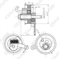 Паразитный обводной ролик ремня ГРМ GMB U2C2 P 1440312182 GHAT-210 - Изображение 3