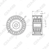 Паразитный обводной ролик ремня ГРМ GMB GT30500 1440312266 S O4QG7 - Изображение 4