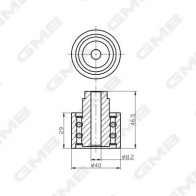 Паразитный обводной ролик ремня ГРМ GMB GT30620 1440312272 C R2XDZV - Изображение 3