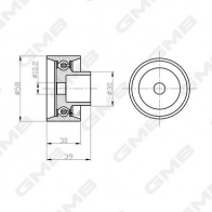 Паразитный обводной ролик ремня ГРМ GMB 6C BEGC GT40980 1440312273 - Изображение 5
