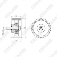 Паразитный обводной ролик ремня ГРМ GMB DHVD MG GTC1130 1440312380 - Изображение 5