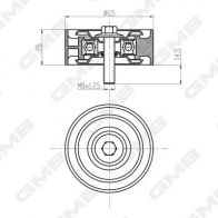 Паразитный обводной ролик ремня ГРМ GMB O SBG9 1440312384 GTC1190