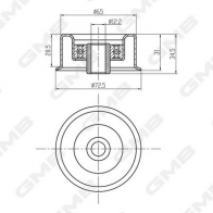 Паразитный обводной ролик ремня ГРМ GMB Opel Mokka (X) 1 2012 – 2020 FB0 2RTG GTC1290