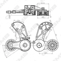 Натяжитель приводного ремня GMB GAT20460 1440312794 T RV6T - Изображение 3