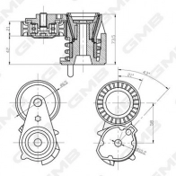 Натяжитель приводного ремня GMB MX3IUY J 1440312796 GAT20480 - Изображение 3