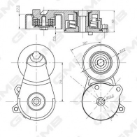 Натяжитель приводного ремня GMB 8N7 UN GAT30020 1440312986 - Изображение 3