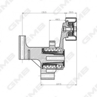 Натяжитель приводного ремня GMB GAT31870 6AY3S VR 1440313171 - Изображение 4
