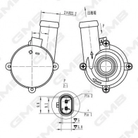 Дополнительный водяной насос GMB GEW-VW030 FRARY O 1440314094 - Изображение 2