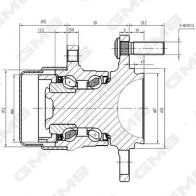 Подшипник ступицы колеса GMB Hyundai Elantra (HD) 4 Седан 1.6 CRDi 116 л.с. 2005 – 2011 GH34980T CH RR4
