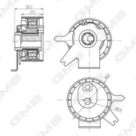 Натяжной ролик ГРМ GMB 1440314598 GTB0350 QF8CA T0