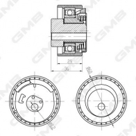 Натяжной ролик ГРМ GMB 1M 31TJ GTB0470 Fiat 500X (334) 1 2014 – 2020