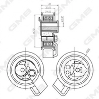 Натяжной ролик ГРМ GMB 4W TEFT GTB0810 1440314627 - Изображение 3