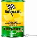 Моторное масло синтетическое C60 TECHNOS XFS AV504 0W-30, 1 л BARDAHL 1436734356 369040 V JYL4
