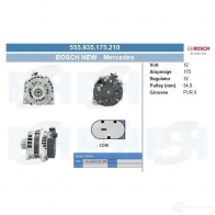 Генератор CV PSH 465003065870 286467 34JY K