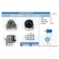 Генератор CV PSH HC8938 Q 285892 305547070215