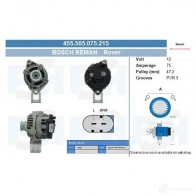 Генератор CV PSH CAZ2 3U0 455505075215 286366