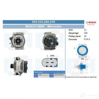 Генератор CV PSH 555535200210 288332 0K8 1O