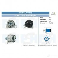 Генератор CV PSH 305547070010 285891 0P4B ONF