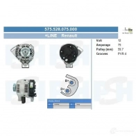 Генератор CV PSH 289405 BD4T BVB 575528075000