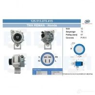 Генератор CV PSH 280468 M PJWN 125513070415