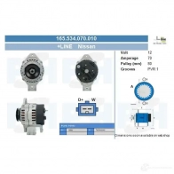 Генератор CV PSH 282471 165534070010 GFMA 8