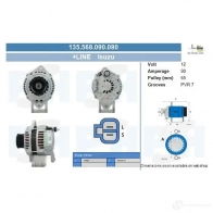 Генератор CV PSH 281079 135568090080 W56 G13