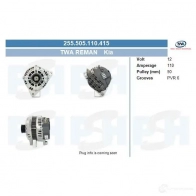Генератор CV PSH 255505110415 285049 D WO1L1