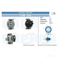 Генератор CV PSH R1HJ 3CA 135521120010 280943