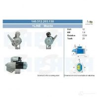 Генератор CV PSH 282066 155613105400 E58 89Y