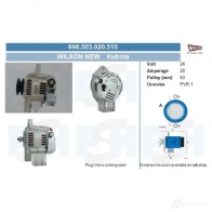 Генератор CV PSH 696503020510 127091813 01 YEV