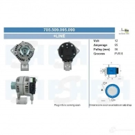 Генератор CV PSH 291434 705509095090 CM W6C