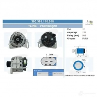 Генератор CV PSH 305561110010 E FQVOA6 285916