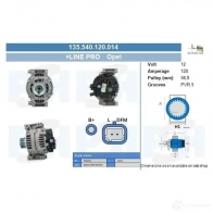 Генератор CV PSH 135540120014 S 6240 281006