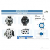 Генератор CV PSH 205525140010 J29 WIN 283900