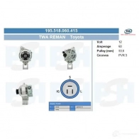 Генератор CV PSH 195518060415 4 HNMG 283225