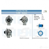 Генератор CV PSH Y0QCU C 195523060265 283234