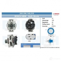 Генератор CV PSH 195599070265 YCN BOZ 283472
