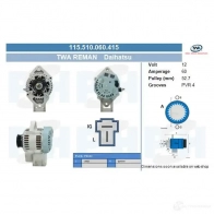 Генератор CV PSH M4BJV T 115510060415 280275