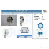 Генератор CV PSH 835011105510 D6 2UYW 292375