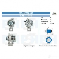Генератор CV PSH 283577 KB ZDOH3 195952080050