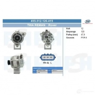 Генератор CV PSH 455512120415 SVCP6 56 286391