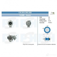 Генератор CV PSH 136804080080 T8WH F 281230