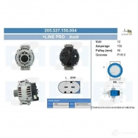 Генератор CV PSH 9 8LVXIQ 205527150004 283906