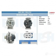 Генератор CV PSH 290386 2Y0 ZKC 595591150212
