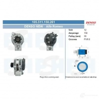 Генератор CV PSH 105511150261 280216 2A3T L2
