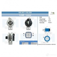 Генератор CV PSH 195957150050 T27D IG 283587