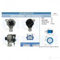 Генератор CV PSH 283365 R YV8RL 195567090265
