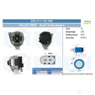 Генератор CV PSH 205511120500 283853 AC OS86